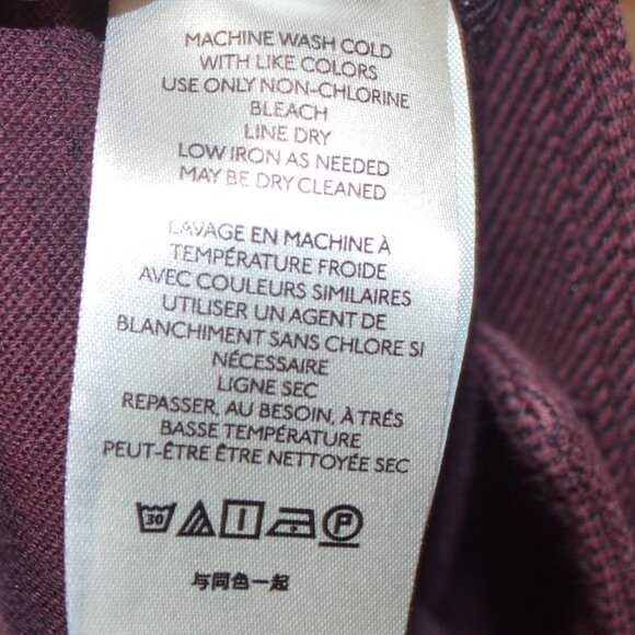 Maeve Anthro 4 Maroon Pants Ankle Slits - Picture 6 of 7